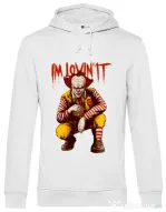 Hoodie barbat cu gluga I'm Lovin IT Alb