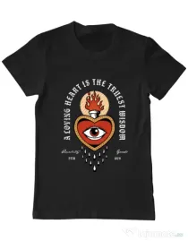 Tricou ADLER barbat Burning Heart Negru