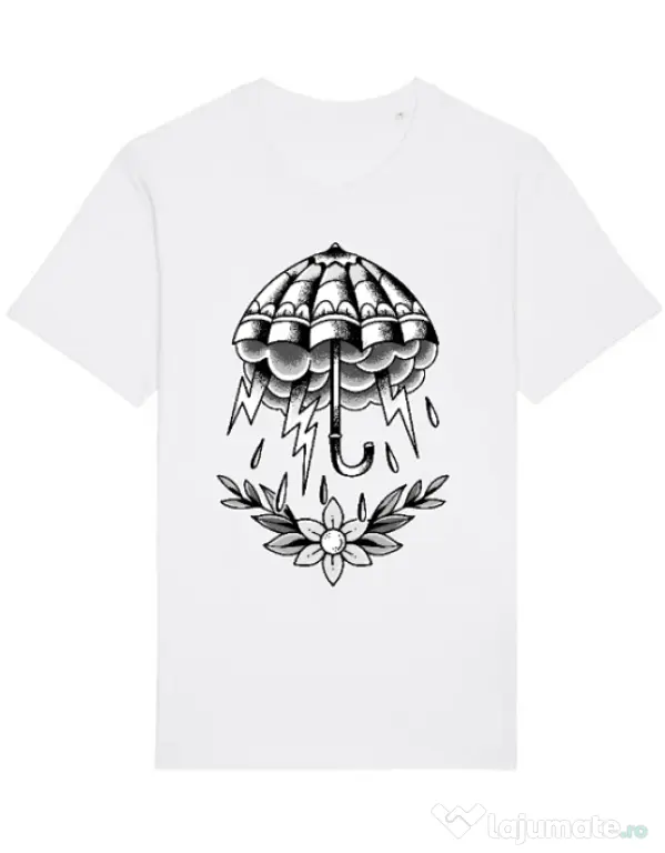 Tricou STANLEY STELLA barbat Umbrella Tattoo Alb