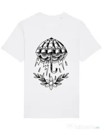 Tricou STANLEY STELLA barbat Umbrella Tattoo Alb