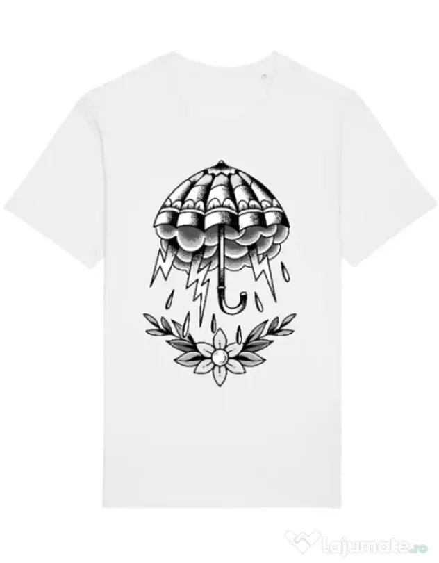 Tricou STANLEY STELLA barbat Umbrella Tattoo Alb