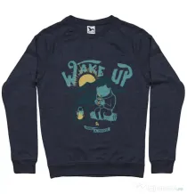 Bluza ADLER barbat Wake up and drink a coffee Denim inchis