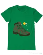 Tricou ADLER barbat Adventure Boot Verde mediu