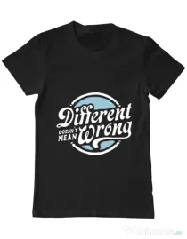Tricou ADLER barbat Different Doesnt Mean Wrong Negru
