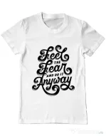 Tricou ADLER barbat Feel The Fear And Do It Anyway Alb