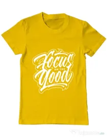 Tricou ADLER barbat Focus On The Good Galben