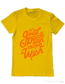 Tricou ADLER barbat A Goal Without a Plan is Just a Wish Galben