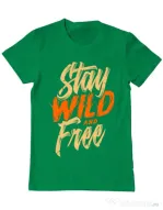 Tricou ADLER barbat Stay Wild and Free Verde mediu