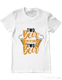 Tricou ADLER barbat Two beer Alb