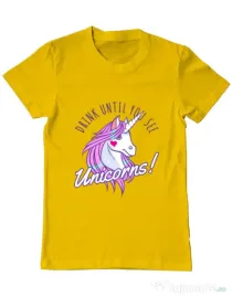 Tricou ADLER barbat Lets drink Galben