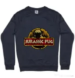 Bluza ADLER barbat Jurassic Pug Denim inchis