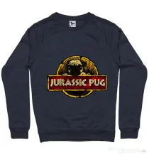 Bluza ADLER barbat Jurassic Pug Denim inchis