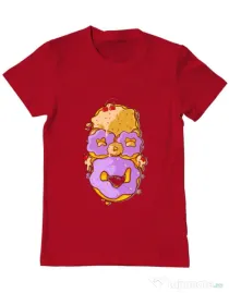 Tricou ADLER barbat Homer Donut Rosu