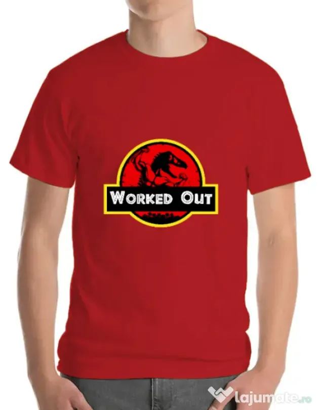 Tricou ADLER barbat Worked Out Rosu