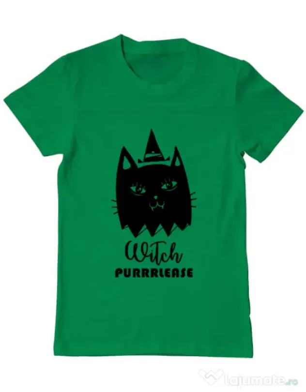 Tricou ADLER barbat Witch Purrrlease Verde mediu
