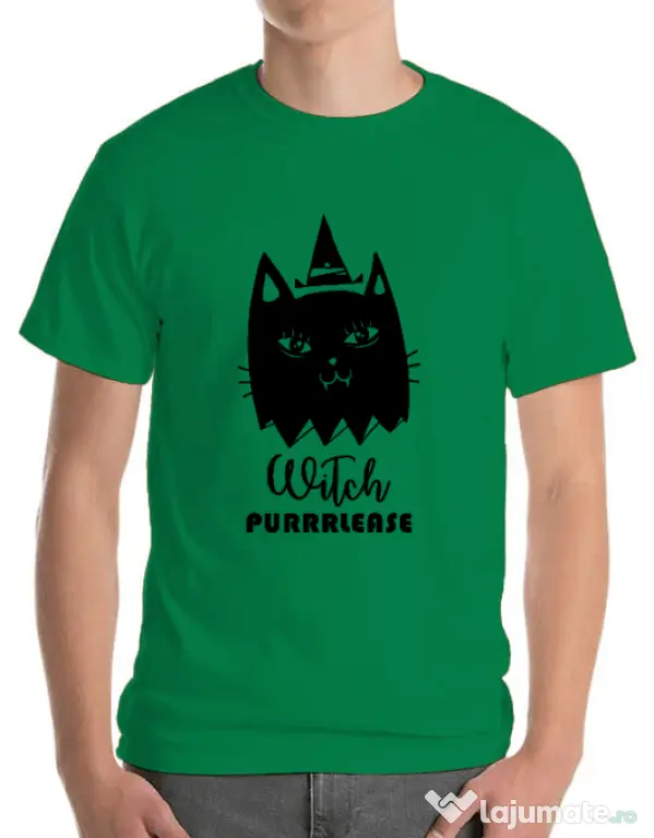 Tricou ADLER barbat Witch Purrrlease Verde mediu