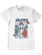 Tricou ADLER barbat SELFISH Alb