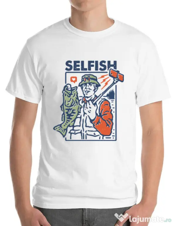 Tricou ADLER barbat SELFISH Alb