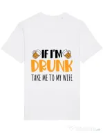 Tricou STANLEY STELLA barbat Take me to my wife Alb