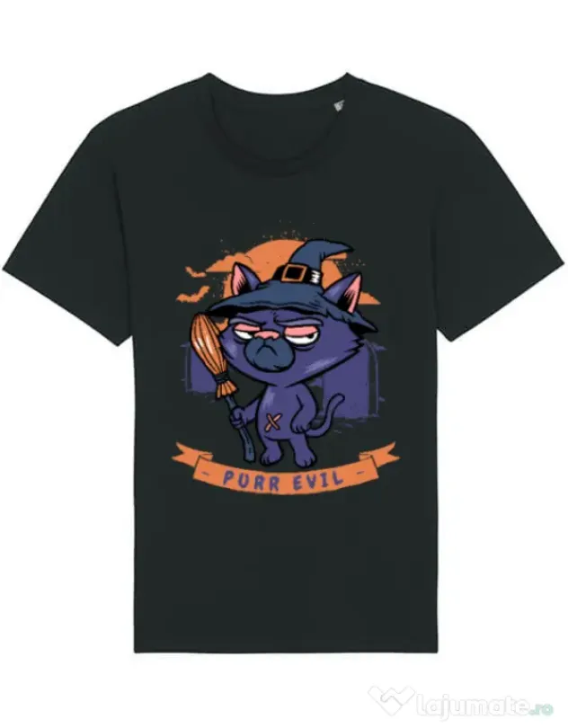Tricou STANLEY STELLA barbat Purr halloween Negru