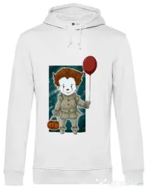 Hoodie barbat cu gluga Little clown Alb