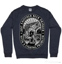 Bluza ADLER barbat Fishing problem Denim inchis