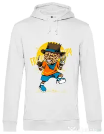 Hoodie barbat cu gluga The nightmare Alb