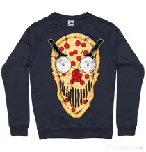 Bluza ADLER barbat Pizza skull Denim inchis