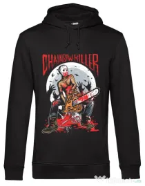 Hoodie barbat cu gluga Chainsaw killer Negru