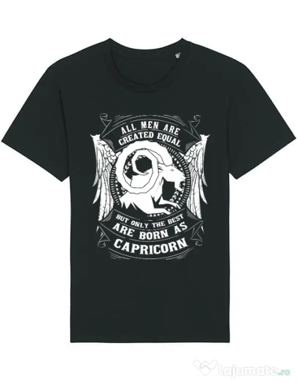 Tricou STANLEY STELLA barbat The best men are born as Capricorn Negru