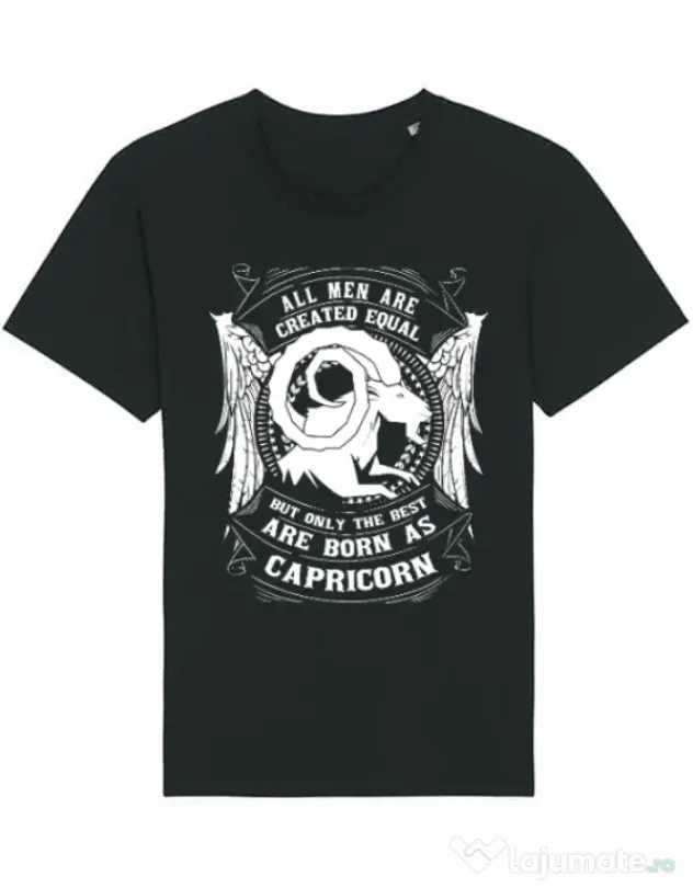 Tricou STANLEY STELLA barbat The best men are born as Capricorn Negru