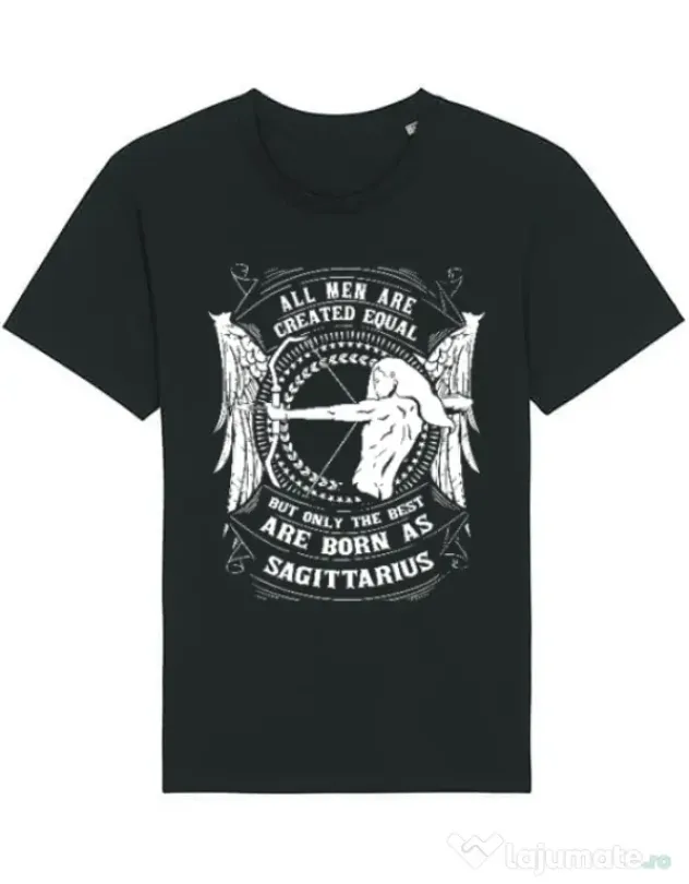 Tricou STANLEY STELLA barbat The best men are born as Sagittarius Negru