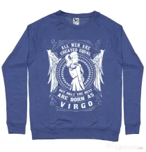 Bluza ADLER barbat The best men are born as Virgo Albastru melanj