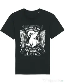 Tricou STANLEY STELLA barbat The best women are born as Aries Negru