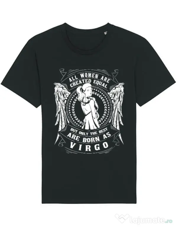 Tricou STANLEY STELLA barbat The best women are born as Virgo Negru