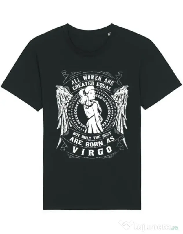 Tricou STANLEY STELLA barbat The best women are born as Virgo Negru