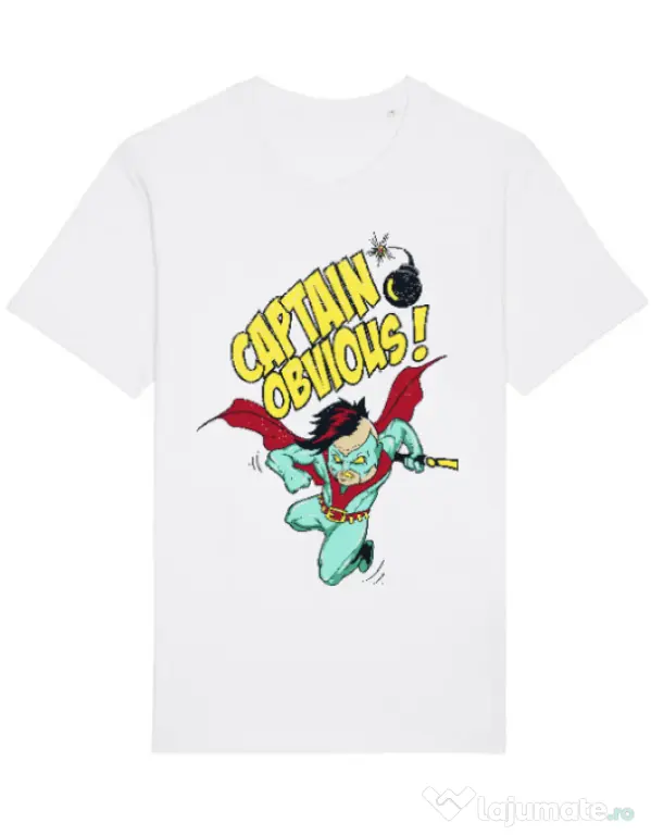 Tricou STANLEY STELLA barbat Captain obvious Alb