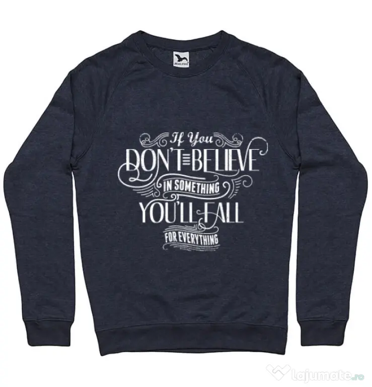 Bluza ADLER barbat Believe in something Denim inchis