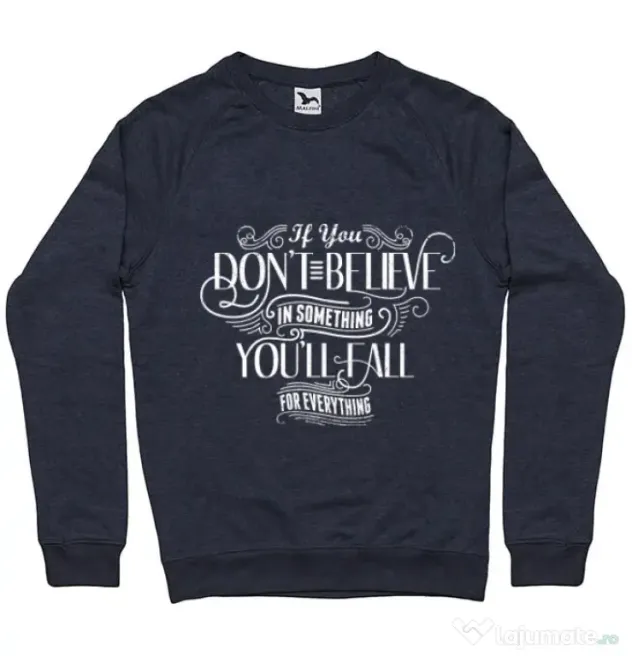 Bluza ADLER barbat Believe in something Denim inchis