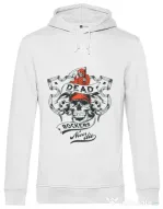 Hoodie barbat cu gluga Dead rockers Alb