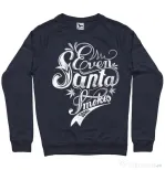 Bluza ADLER barbat Even santa smokes Denim inchis