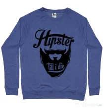 Bluza ADLER barbat Till I die Albastru melanj