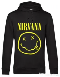 Hoodie barbat cu gluga Nirvana Negru