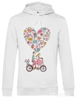 Hoodie barbat cu gluga Love trip Alb