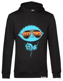 Hoodie barbat cu gluga Dj Stewie Negru