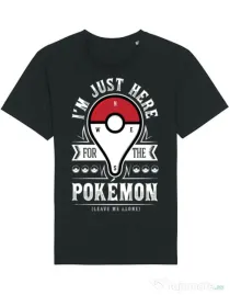 Tricou STANLEY STELLA barbat Here for the Pokemon Negru