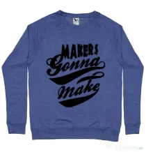 Bluza ADLER barbat Makers gonna make Albastru melanj