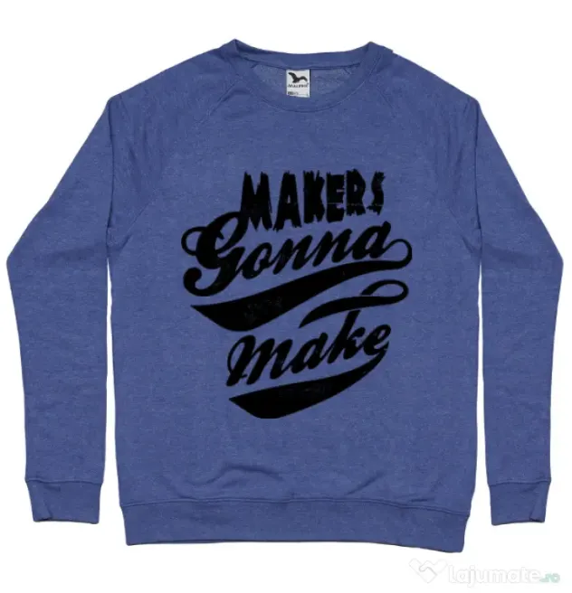 Bluza ADLER barbat Makers gonna make Albastru melanj