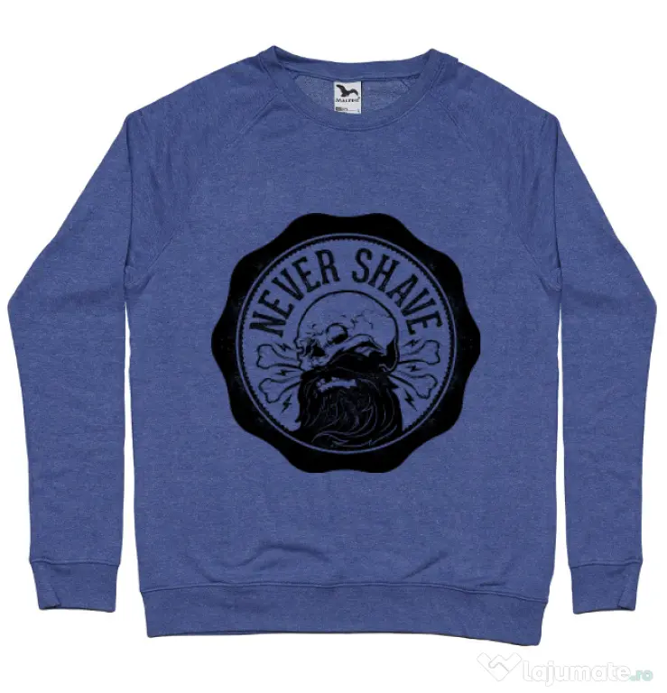 Bluza ADLER barbat Never shave Albastru melanj