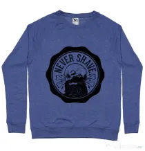 Bluza ADLER barbat Never shave Albastru melanj